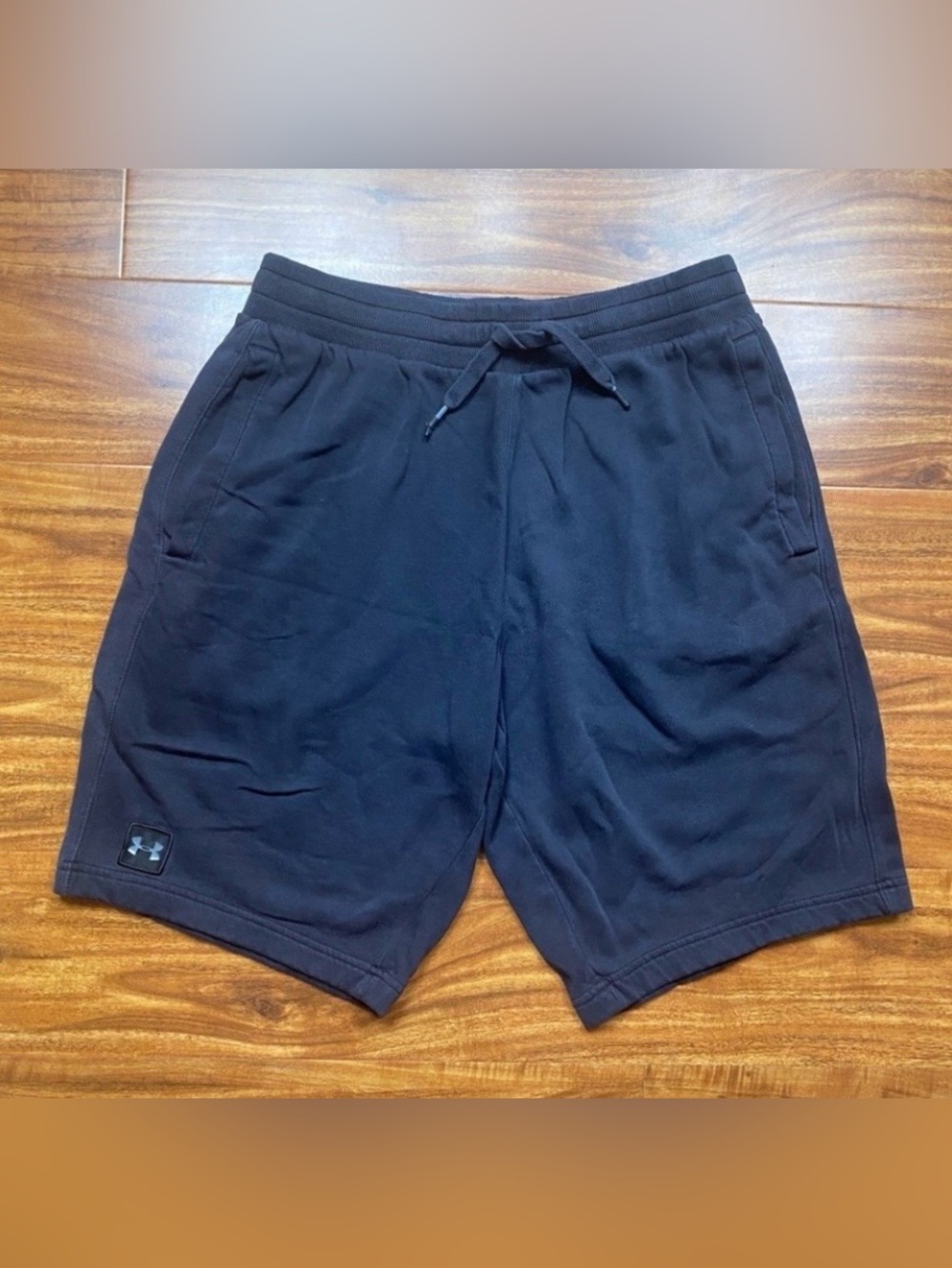 3/$25 Under Armour Men's Faded Black Elastic Drawstring Sweat Shorts Size Large